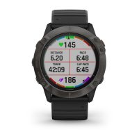 Garmin Fenix 6X Pro Solar титановый серый DLC с черным ремешком фото 7