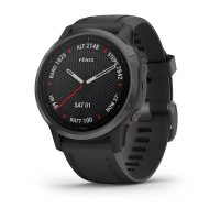 Garmin Fenix 6s Sapphire серый DLC с черным ремешком фото