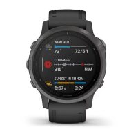 Garmin Fenix 6s Sapphire серый DLC с черным ремешком фото 2