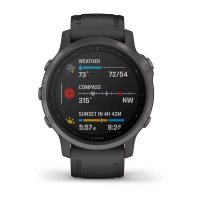 Garmin Fenix 6s Sapphire серый DLC с черным ремешком фото 1