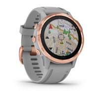 Garmin Fenix 6s Sapphire розовое золото с серым ремешком фото 1