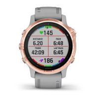 Garmin Fenix 6s Sapphire розовое золото с серым ремешком фото 4