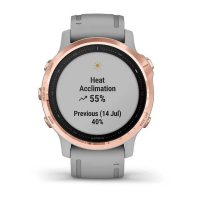 Garmin Fenix 6s Sapphire розовое золото с серым ремешком фото 6