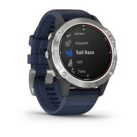 Garmin Quatix 6 серые с синим ремешком фото 1