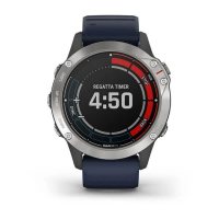 Garmin Quatix 6 серые с синим ремешком фото 5