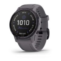 Garmin Fenix 6s Pro Solar аметистовый с темно-серым ремешком фото