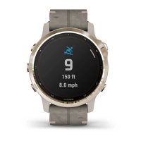 Garmin Fenix 6s Pro Solar золотистый с серым замшевым ремешком фото 5