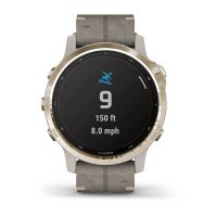 Garmin Fenix 6s Pro Solar золотистый с серым замшевым ремешком фото 6