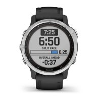 Garmin Fenix 6s Solar серебристый с черным ремешком фото 2