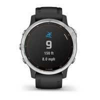 Garmin Fenix 6s Solar серебристый с черным ремешком фото 4