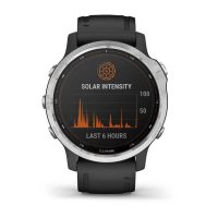 Garmin Fenix 6s Solar серебристый с черным ремешком фото 7