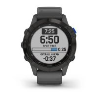 Garmin Fenix 6 Pro Solar черный с серым ремешком фото 2