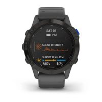 Garmin Fenix 6 Pro Solar черный с серым ремешком фото 6