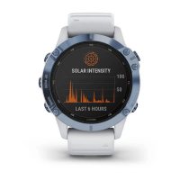 Garmin Fenix 6 Pro Solar синий минерал с белым ремешком фото 7