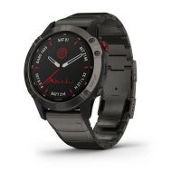 Garmin Fenix 6 Pro Solar титановый DLC карбон с DLC титановым ремешком фото