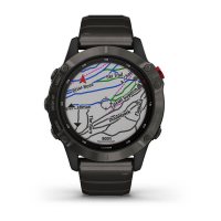 Garmin Fenix 6 Pro Solar титановый DLC карбон с DLC титановым ремешком фото 4