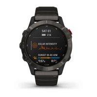 Garmin Fenix 6 Pro Solar титановый DLC карбон с DLC титановым ремешком фото 1