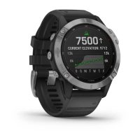 Garmin Fenix 6 Solar серебристый с черным ремешком фото 4