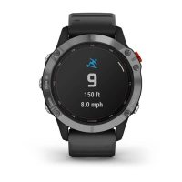 Garmin Fenix 6 Solar серебристый с черным ремешком фото 9