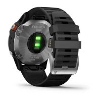 Garmin Fenix 6 Solar серебристый с черным ремешком фото 6