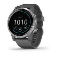 vivoactive 4 серые с серебристым безелем  фото