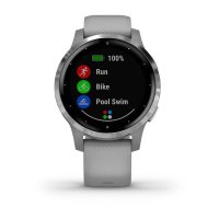 vivoactive 4s серые с серебристым безелем  фото 4