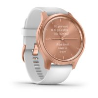 vivomove Style розовое золото с белым силиконовым ремешком  фото 4
