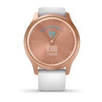 vivomove Style розовое золото с белым силиконовым ремешком  фото 5
