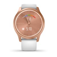 vivomove Style розовое золото с белым силиконовым ремешком  фото 7