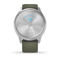 vivomove Style серебристый с травяным силиконовым ремешком  фото 1