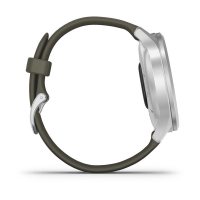 vivomove Style серебристый с травяным силиконовым ремешком  фото 5