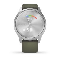 vivomove Style серебристый с травяным силиконовым ремешком  фото 7