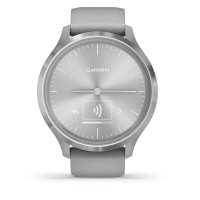 vivomove 3 серебристые с серым силиконовым ремешком  фото 2