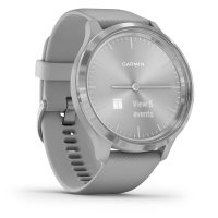 vivomove 3 серебристые с серым силиконовым ремешком  фото 1