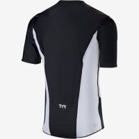 TYR Men's Competitor Short Sleeve Top Black White / Мужская стартовая футболка фото 1