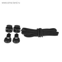 TriSport Speed Laces Черный / Шнурки быстроразвязывающиеся с фиксатором фото 1