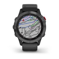 Garmin Fenix 6 Pro Solar Cерый с черным ремешком / Смарт-часы беговые с GPS, HR и Garmin Pay фото 3