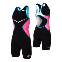 Z3R0D Racer TriSuit Черный-Розовый W / Женский стартовый костюм без рукавов фото 1