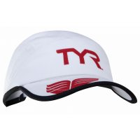 Running cap TYR / Беговая кепка белая фото