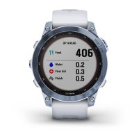 Garmin Fenix 7 Sapphire Solar титановый синий минерал DLC с белым ремешком  фото 7