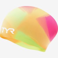 TYR Tie Dye Long Hair Wrinkle-Free Silicone Junior Cap / Шапочка для плавания подростковая фото 1