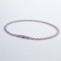 Phiten Rakuwa Necklace X50 High-end III White Pink Gray / Ожерелье фото