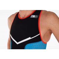 Z3R0D Racer TriSuit Голубой / Мужской стартовый костюм без рукавов фото 4