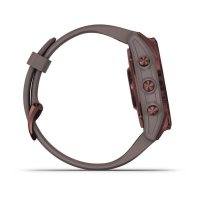 Garmin Fenix 7s Sapphire Solar титановый темно-бронзовый с сланцево-серым силиконовым ремешком  фото 3