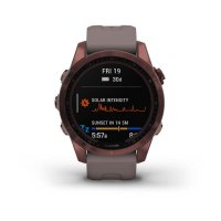 Garmin Fenix 7s Sapphire Solar титановый темно-бронзовый с сланцево-серым силиконовым ремешком  фото 7