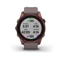 Garmin Fenix 7s Sapphire Solar титановый темно-бронзовый с сланцево-серым силиконовым ремешком  фото 8