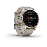 Fenix 7s Sapphire Solar титановый кремово-золотой с светло-песочным силиконовым ремешком  фото 1