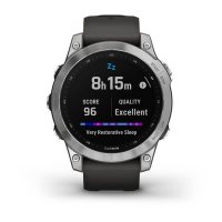 Garmin Fenix 7 серебристый с графитовым силиконовым ремешком / Спортивные часы фото 8