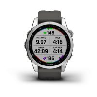 Fenix 7s серебристый с графитовым силиконовым ремешком  фото 6