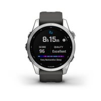 Fenix 7s серебристый с графитовым силиконовым ремешком  фото 8